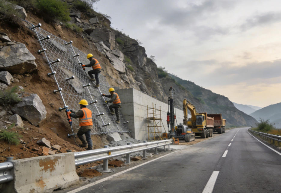 梅江公路道路护坡